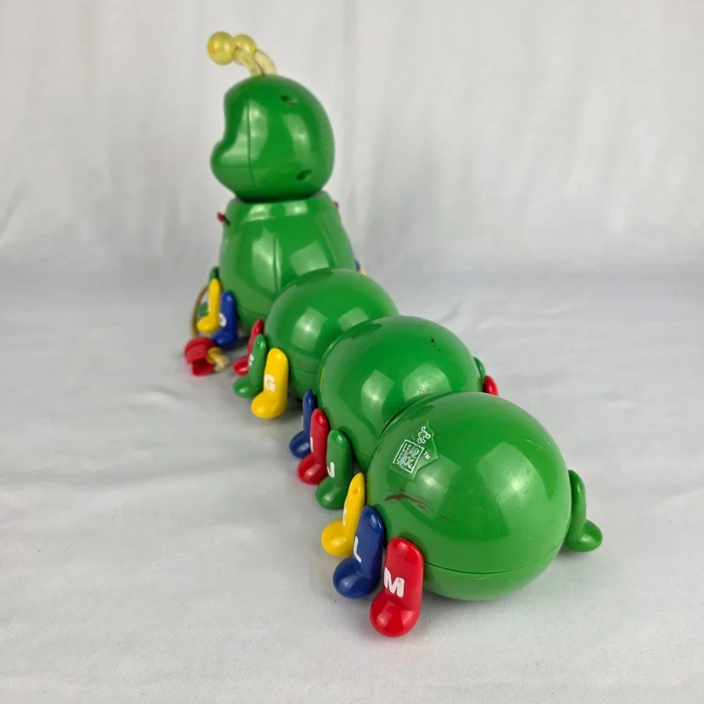LeapFrog 1999 Alphabet Pal Pull Toy Caterpillar‎ ABC Learning Green READ COND.